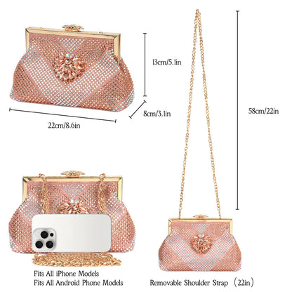 2024 Italian Design Rhinestone Luxury Wine Colour Pointed Toe Shoe & Bag Set Women's High Heels for Parties By Venus Chan