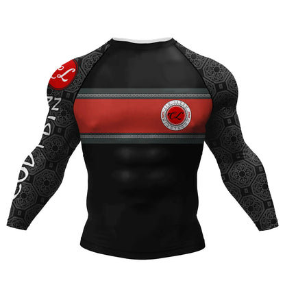 Customized Logo Cody Lundin Men Compression Sportswear Polyester Sunscreen T Shirt For Swimming Surf Jiu Jitsu BJJ Rashguard