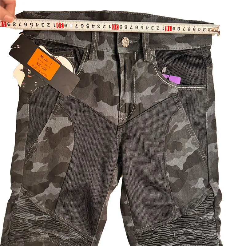 New PK719 Upgrade Model Motorcycle Summer Riding Jeans With Breathable Net Knight CE Certification Equipment Anti-fall Pants