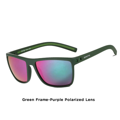 Retro Polarized Sunglasses for Men Lightweight TR90 Frame UV400 Protection Square Sun Glasses Night Vision Goggles