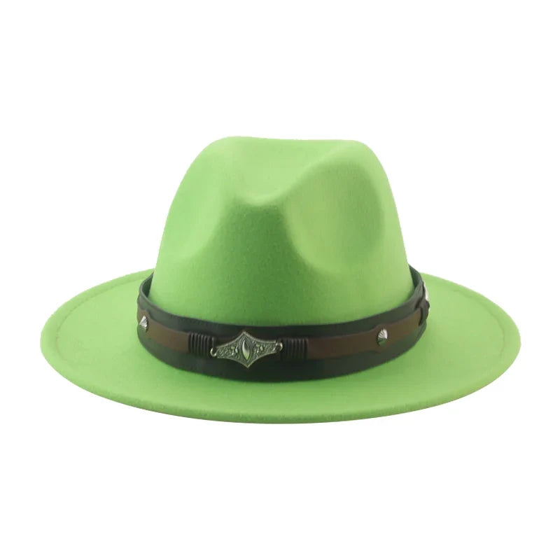 Hat Fedora Hats for Women Hats for Men Cowboy Hat Caps Big Size 62cm Western Cowboy Belt Cow Bands Fedoras Chapeau Feutre Homme