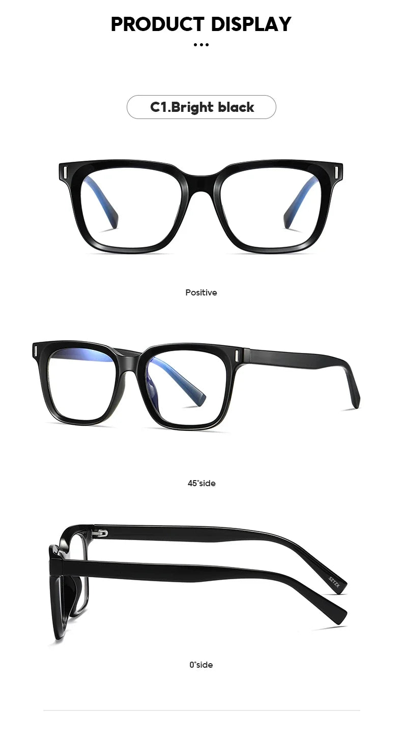 Men's Anti Blue Light Reading Glasses Brand Design Myopia Prescription Glasses Men Simple Optical Eyewear Glasses Frame