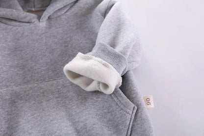 New Autumn Winter Fashion Baby Girls Clothes Children Boys Thicken Hoodies Pants 2Pcs/Set Toddler Sports Costume Kids Tracksuits
