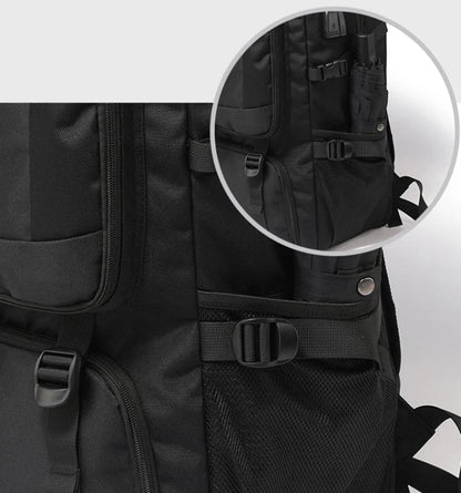 50L 80L Large Travel Backpack Men Separate Shoe Compartment Business Bag Outdoor Sports Waterproof Man Black Storage Backpacks