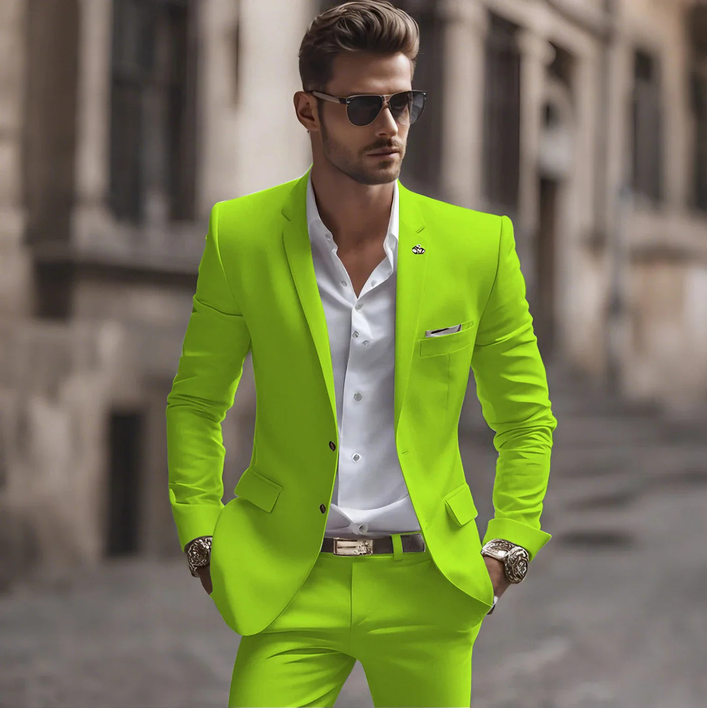 Summer White Men Suits Two Piece Fashion Notch Lapel Single Breasted Suit Slim Fit Elegant Smart Casual Groom Wedding Tuxedo