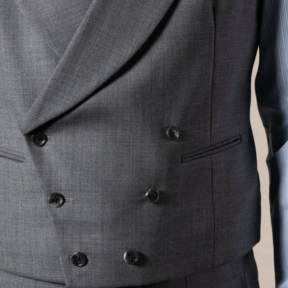 Men Vest Gray Double Breasted With Lapel Solid Waistcoat For Wedding Banquet Business Work Office Casual Daily Men Suit Vest