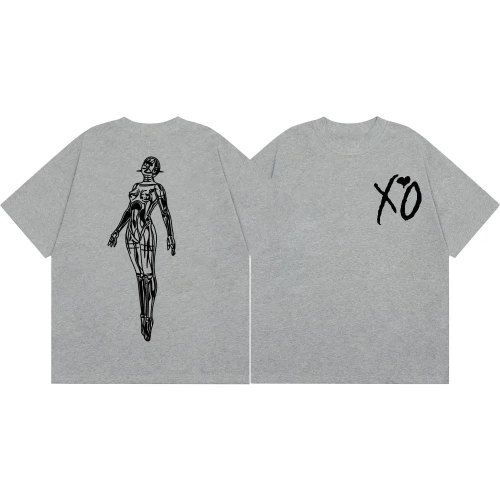Rapper The Weeknd Merch T-shirt Men Women Clothing Fashion Hip Hop Short Sleeve T-shirts Summer Casual Loose 100%cotton T Shirts