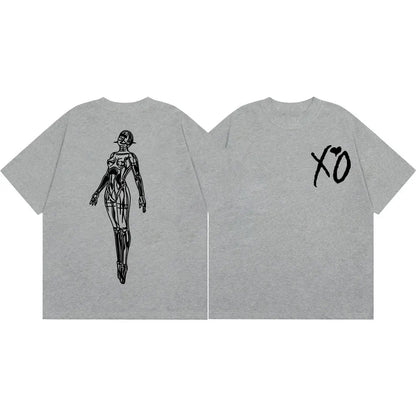 Rapper The Weeknd Merch T-shirt Men Women Clothing Fashion Hip Hop Short Sleeve T-shirts Summer Casual Loose 100%cotton T Shirts