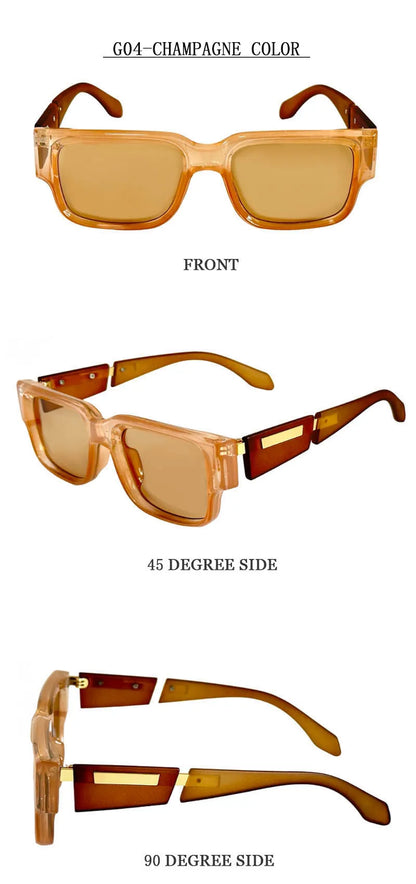 Square Sunglass Men Vintage Luxury Sunglasses Women 2025 Retro Fashion Glasses Vacation Gafas De Sol Hombre Lunette Soleil Femm