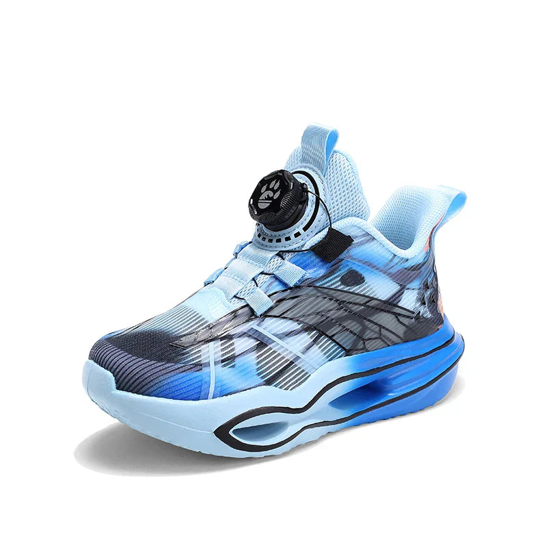 Children‘s Basketball Shoes Cushioned Sneakers Non-slip Breathable Running Shoes Lace-up Boys Girls Athletic Shoes Tennis Shoes