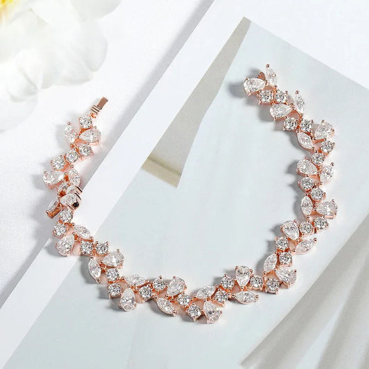 Bracelet de luxe en moissanite goutte d'eau 16,8-20,4 carats pour femme, bijoux de mariage, bracelet en argent sterling entièrement diamanté plaqué or 18 carats