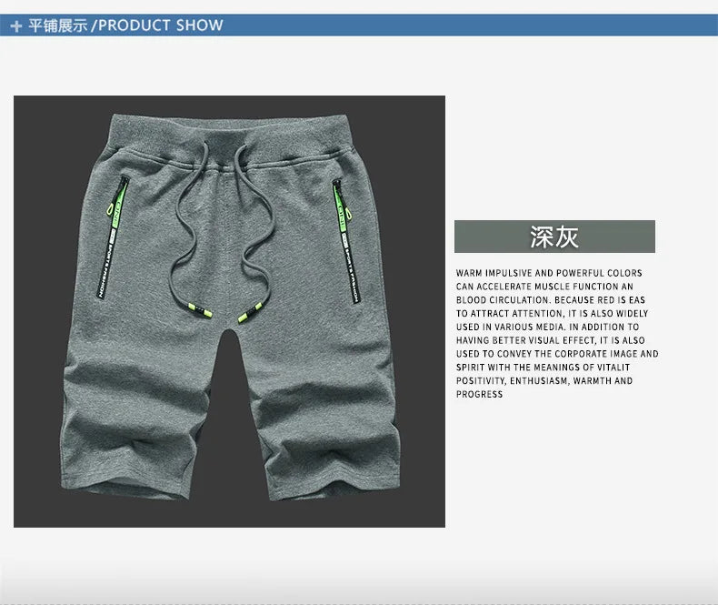 Men Summer Knit Cotton Knee Length Shorts Men Loose Sports Casual Pants Men Plus Size Breathable Lightweight Five Point Trousers