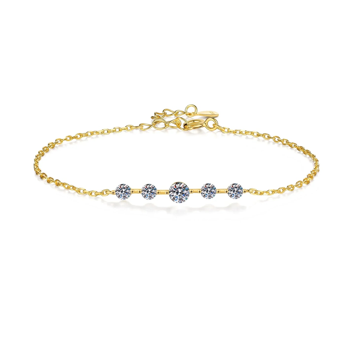Micro Full 2/2.5/3mm D Color Moissanite Diamond Tennis Bracelet for Woman 925 Silver Plated 18k Adjustable Link Bracelets