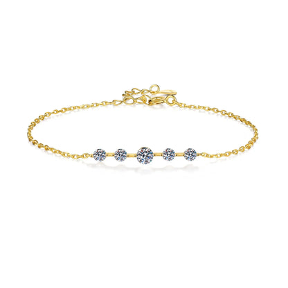 Micro Full 2/2.5/3mm D Color Moissanite Diamond Tennis Bracelet for Woman 925 Silver Plated 18k Adjustable Link Bracelets