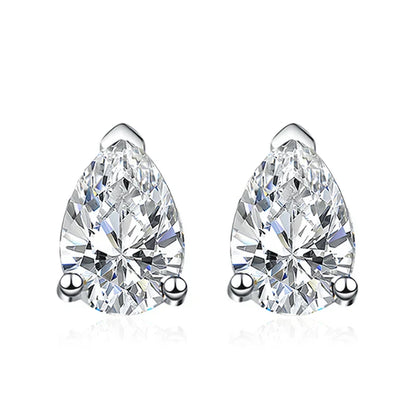 1ct D Color Pear Cut Moissanite Stud Earrings Water Drop Lab Diamond 925 Sterling Silver Gold Plated Wedding Jewelry Gift