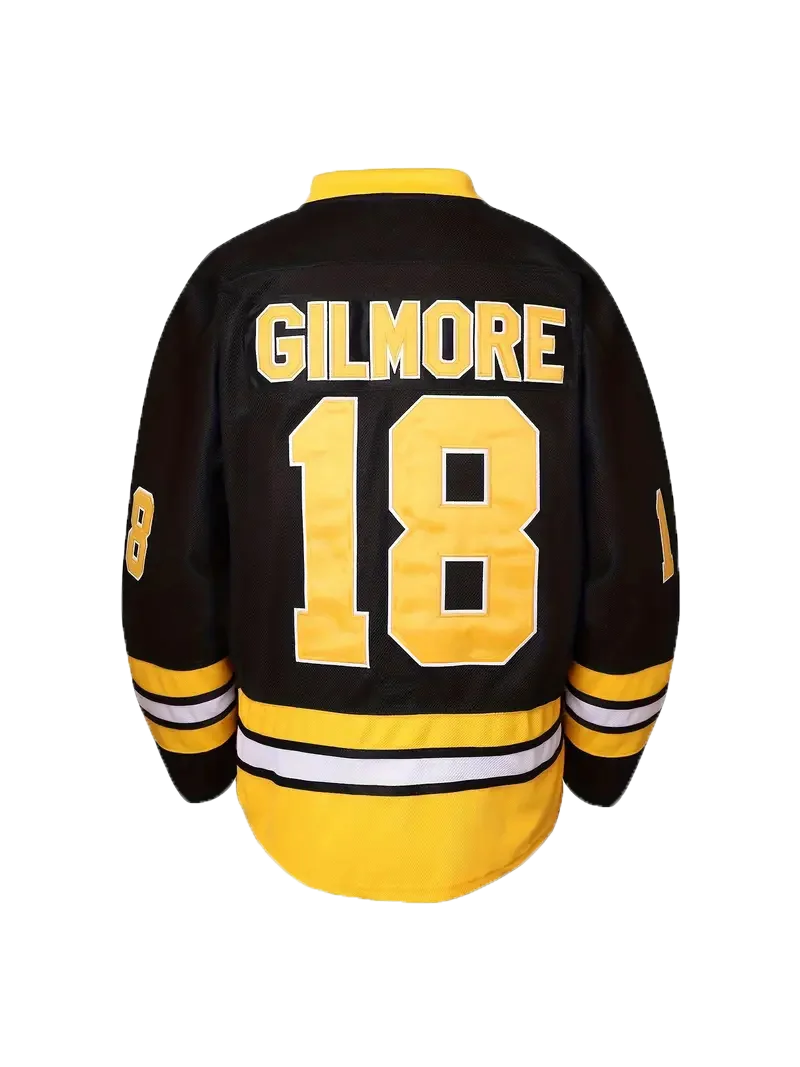 Men's #18 Happy Gilmore 1996 Movie Adam Sandler lce Hockey Jersey Stitched