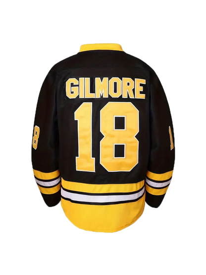 Men's #18 Happy Gilmore 1996 Movie Adam Sandler lce Hockey Jersey Stitched