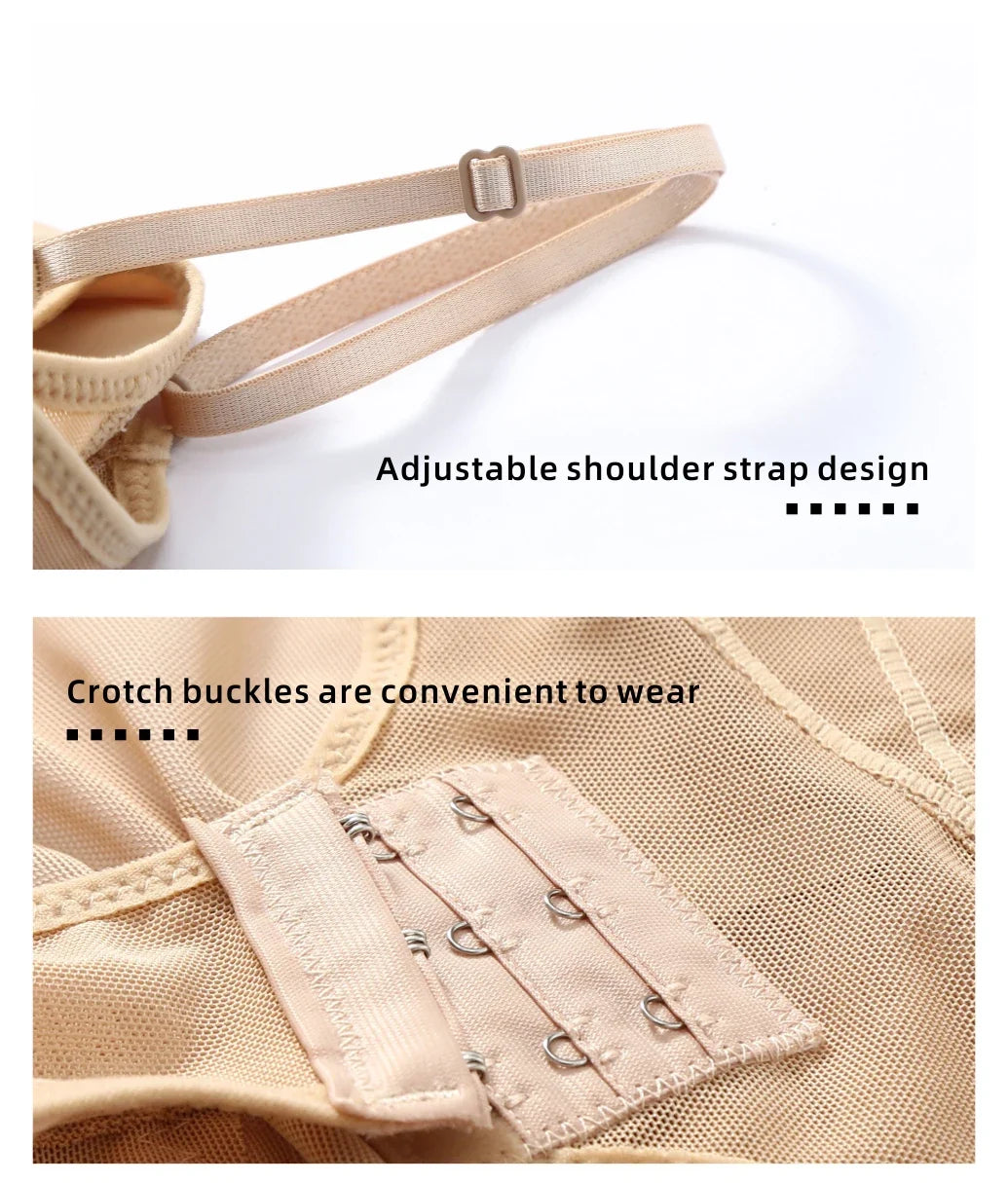 Women Butt Lifter Mesh Bodysuit Shapewear Waist Trainer Body Shaper Belly Slimming Sheath Push Up Underwear Reduce Abdomen