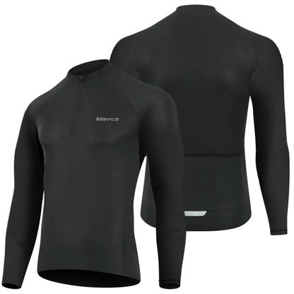Men Cycling Jersey Long Sleeve Mountain Bike Shirt Three Pocket safty Reflective Cycling Jacket Sportswear Camisetas De Hombre