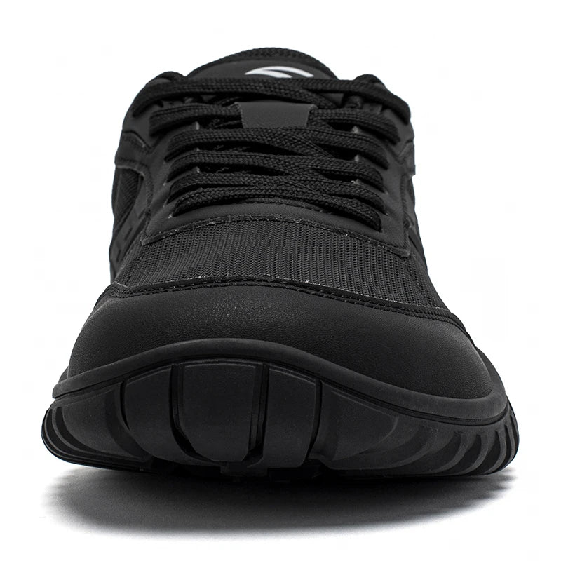 Wide Toe Shoes Mens Womens Artificial Leather Running Sneakers Lace Up Lightweight Breathable Walking Shoes