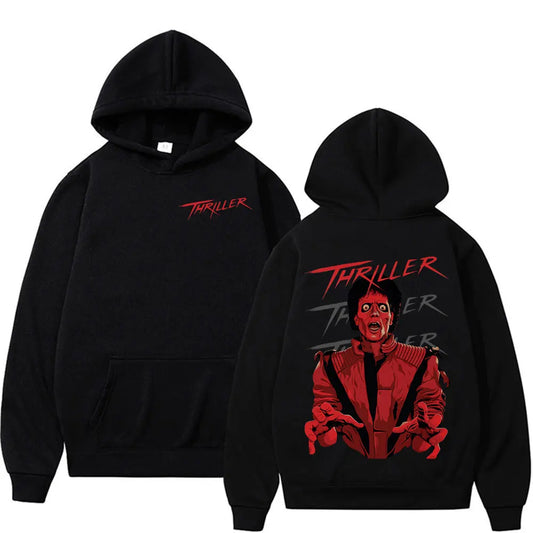 King of Pop Michael Jackson Thriller Hoodies Men's Women Harajuku Vintage Style Sweatshirts High Quality Casual Hoodie Pullovers