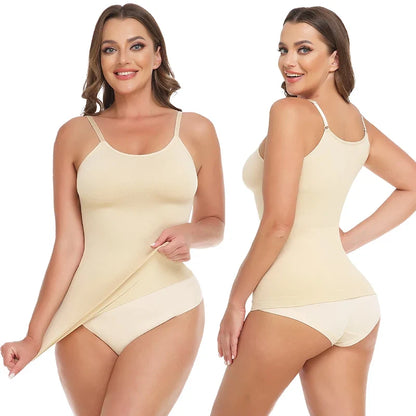 Seam-free Camisole Vest Shapewear Bodysuit for Women Tummy Control Butt Lifting Body Shaper Smooth Invisible Slimming Underwear