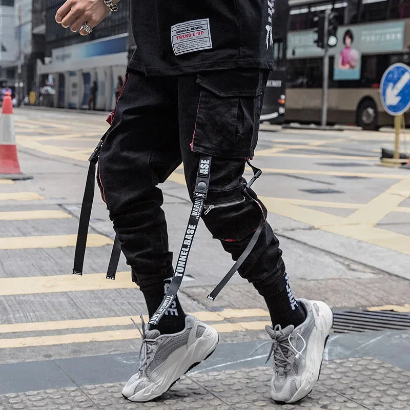 Mens Techwear Sweatpants Y2K Streetwear Jogging Pants Men Hip Hop Street Dance Casual Trousers Vintage Cargo Pant Pantalon Homme