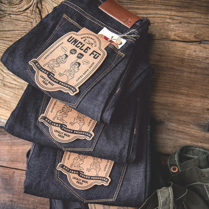 Retro 11.6oz Selvedge Raw Denim Jeans Tapered Regular Fit Cotton Jeans with Zipper Fly High Quality Versatile Men's Pants