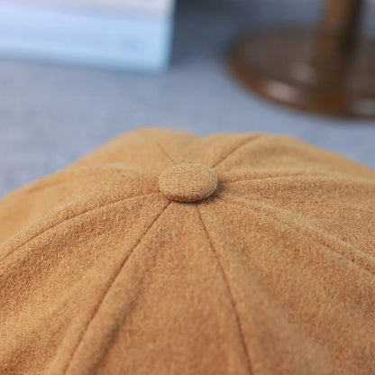 New Wool Newsboy Cap Black Khaki Men Women British Gatsby Retro Hat Driver Flat Cap for Male Vintage Beret for Men 009