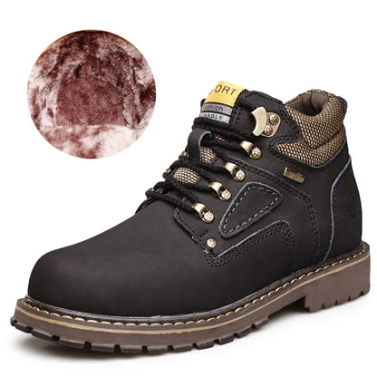 Natural Cow Leather Men’s Women Boots Handmade Retro Winter Autumn Shoes Ankle Snow Boots for Men Top Quality Shoes Dropshipping