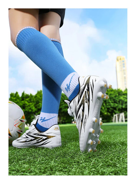 Kids Soccer Cleats Boys Football Boots Children Training Shoes Youth Ultralight Non-slip Sports Sneakers Breathable Comfortable