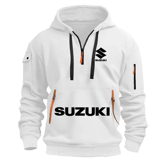 new men's hoodie, casual outdoor sports hoodie and a warm motorcycle sweatshirt for autumn and winter