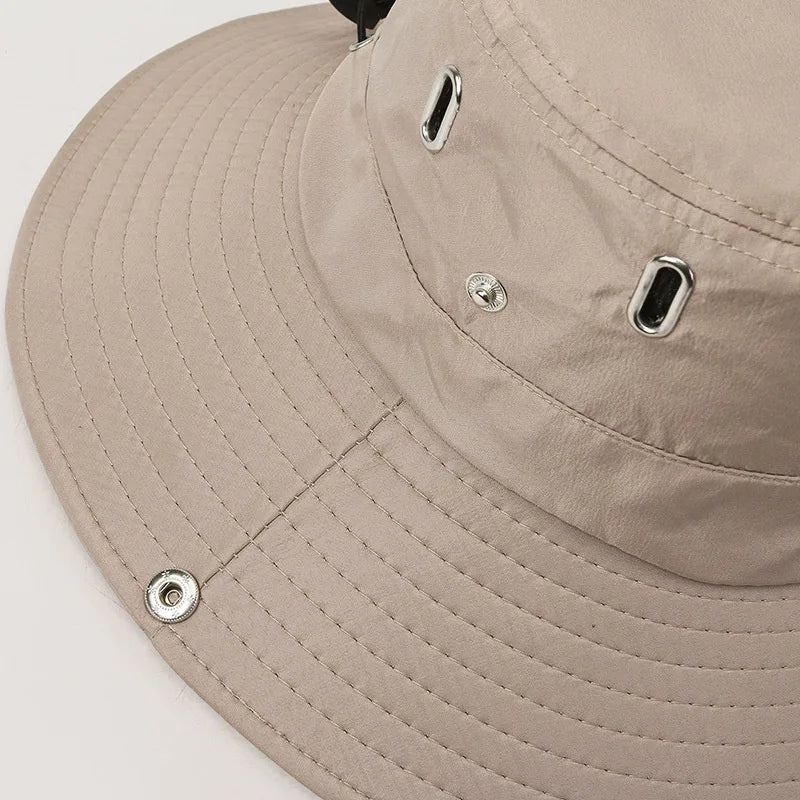 Spring And Summer New Hat Men's Outdoor Mountaineering Sunshade Fisherman Hat Summer Large Brim Breathable Sunscreen Fishing Hat