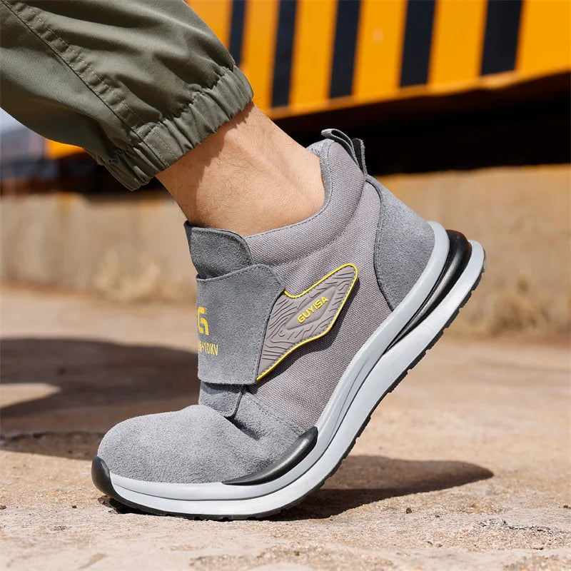 Fashion 2024 Latest 10KV Heat Resistant Welding Shoes Steel Toe Cap Men Work Safety Shoes Nail Proof Anti Smashing Sneakers