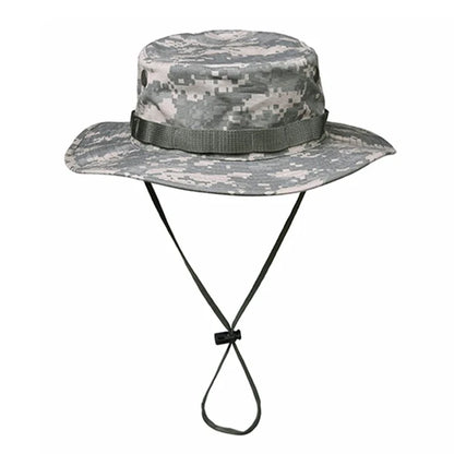 Camouflage Tactical Boonie Hats Camping Climbing Bucket Sniper Hat Men Outdoor Fishing Hiking Cap Sun Protective Boonie Caps