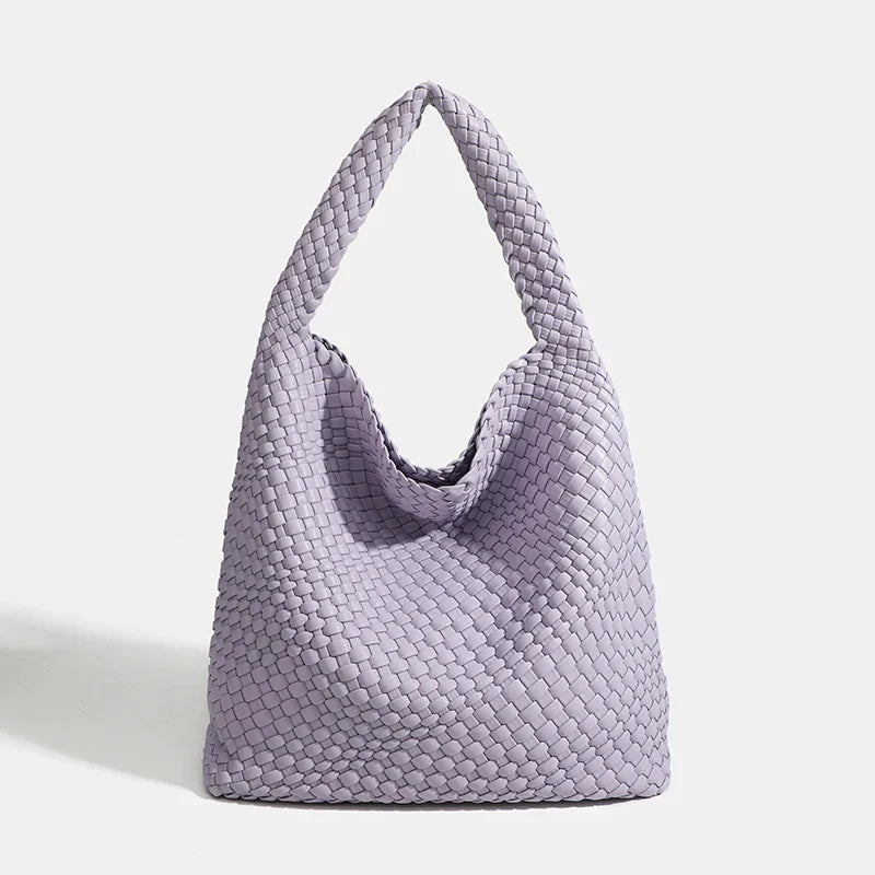 Designer Hand knitting bag PU Large women's Woven tote bag Mistress gift luxury bag original mark bags CasuaL side bag for women