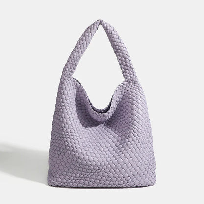 Designer Hand knitting bag PU Large women's Woven tote bag Mistress gift luxury bag original mark bags CasuaL side bag for women