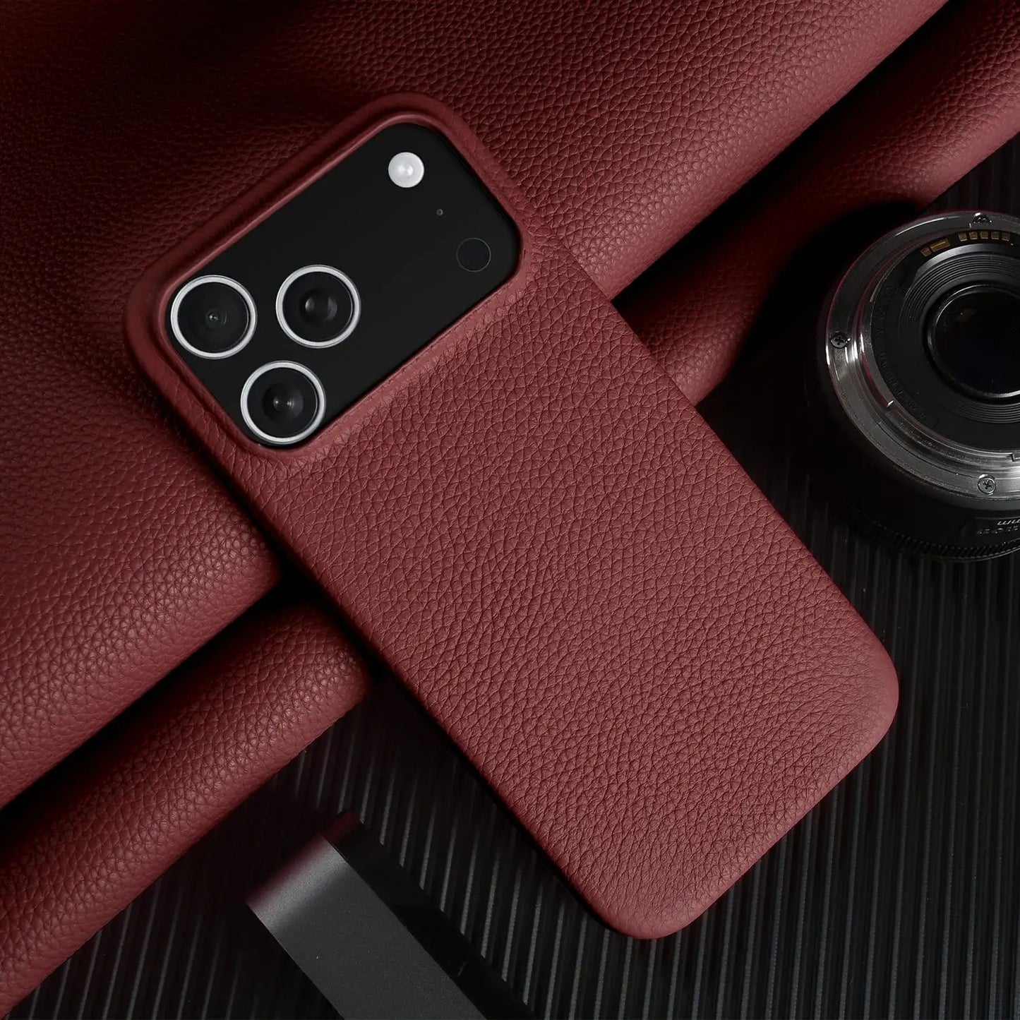 Luxury Magnetic Genuine Leather Case For iphone 17 Pro Max 16 15 14 13 12 11 for Magsafe Full Covered Phone Cases Back Cover