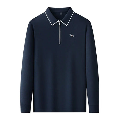 Designer Men's  Lapel Long Sleeve Polo Shirt Spring New Cartoon Embroidery T-Shirt Top Versatile Fashion Business Men's Clothing