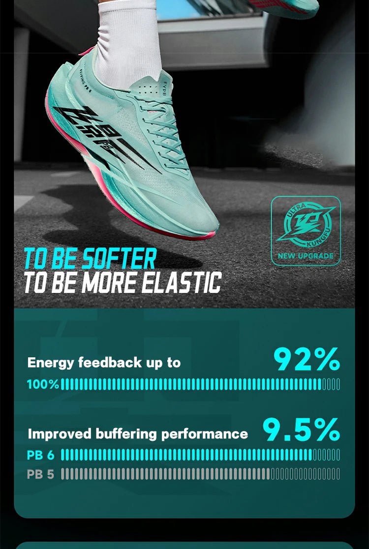 Feiying PB6.0 Men Running Shoes Professional Marathon Full Palm Suspended Carbon Board Racing Race Sneakers QDB023261299