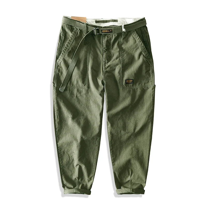 Trendy Versatile Workwear Pants Men American Retro Trousers Fashion Cargo Pants Man Straight Casual Baggy Pants