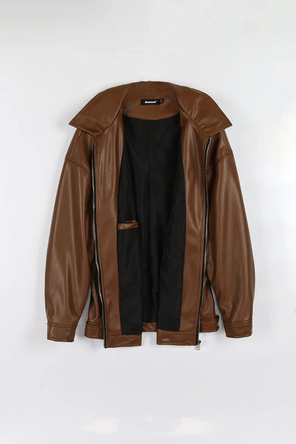 Spring Autumn Cool Luxury Short Black Soft Light Pu Leather Jacket Men Zipper Casual Mens Jackets and Coats Fashion