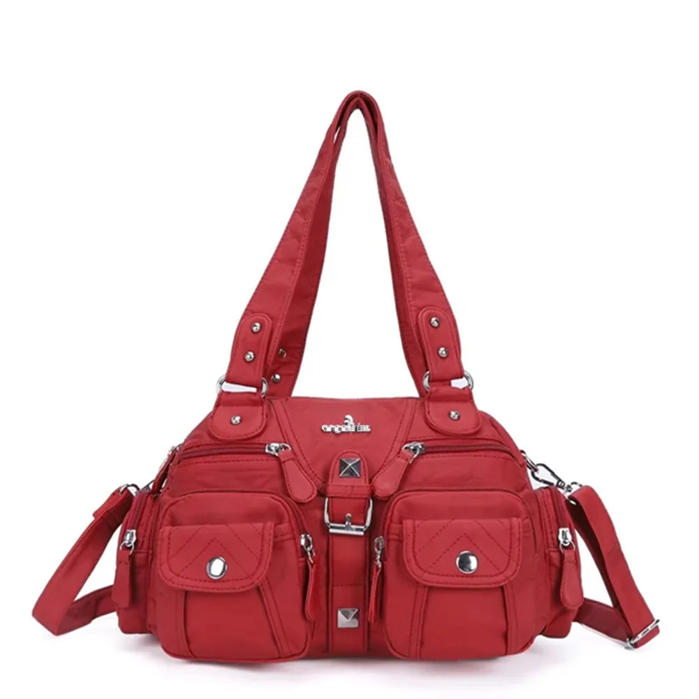 Vintage Women Handbags Fashion Satchel PU Shoulder Bag Top-handle Handbag Dumpling Pack Gifts Shoulder Bags Phone Money Pack