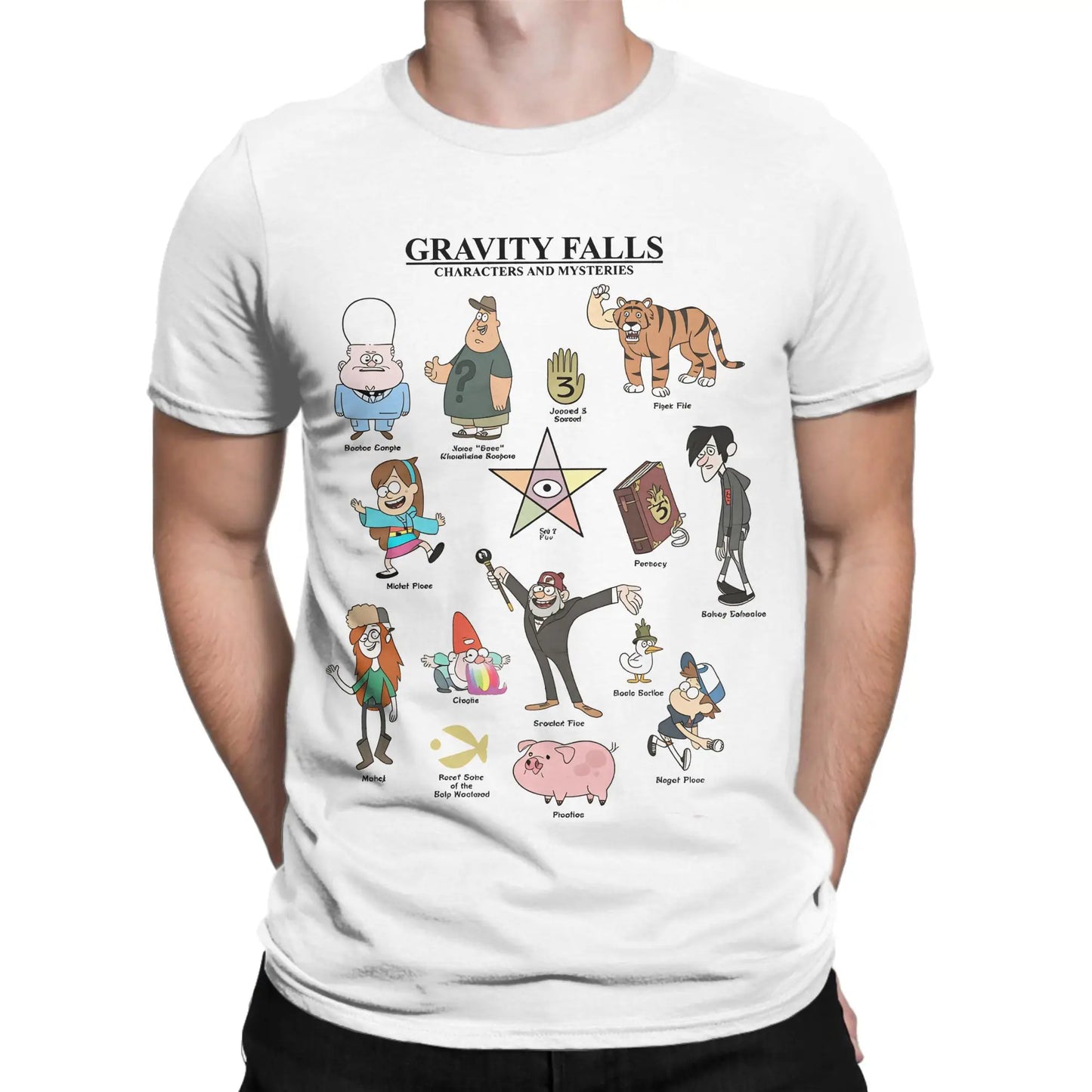 Men's Gravity Falls T Shirt  100% Cotton Clothes Amazing Short Sleeve O Neck Tee Shirt Unique T-Shirts
