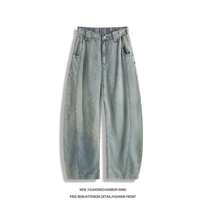 Man Pants Mens Jeans Summer New High Street Fashion Casual Thin Ice Silk Curved Blade Trousers For Men