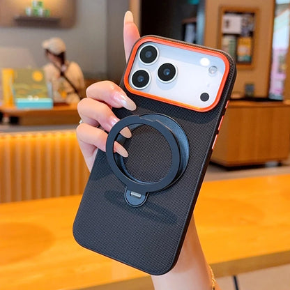 funda For iPhone Air Case ELVEV Magnetic Luxury PU Leather Anti-fall with Rotatable Ring Stand Cover for iphone17 pro max كفر