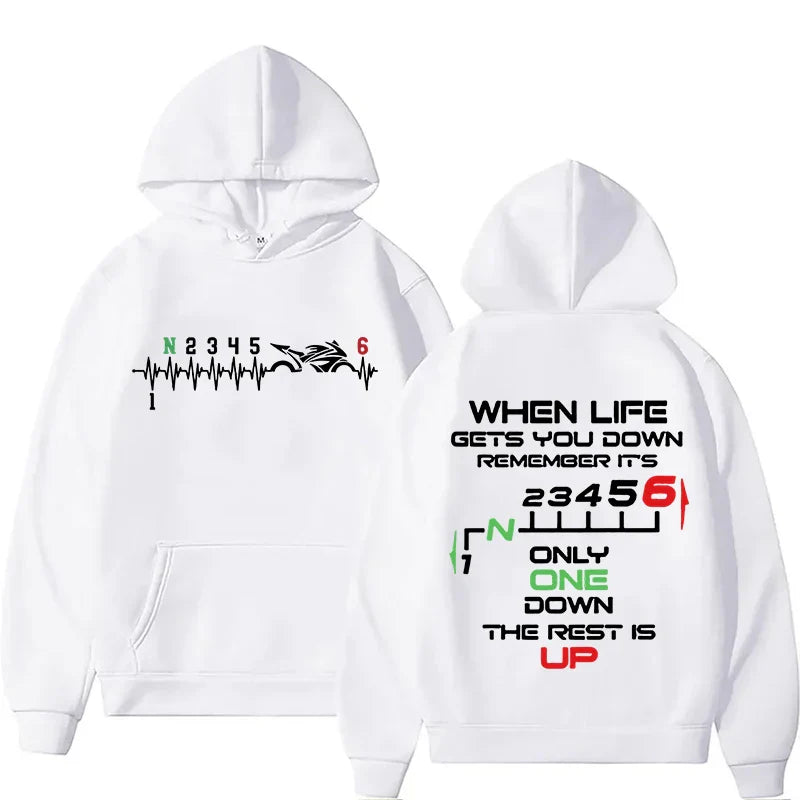 New 1N23456 Motorcycle Gear Biker Heartbeat Hoodies For Women Men Autumn And Winter Casual Sports Ladies Hoodie Tops