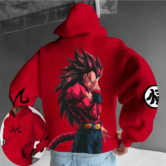 Dragon Ball Men's Hoodie Sweater Vegeta Japanese Anime Summer Autumn Boy Children's Long Sleeve Stylish Parent-Child Wear