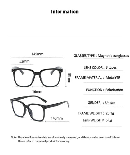 Cycling Polarized Clip On 6 In1 TR90 Myopia Sunglasses Women Magnet Sunshade Sun Glasses Eyeglasses Frame Come With Glasses Box