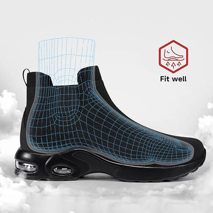 Steel Toe Shoes for Men Women Water Resistant Work Boots Non Slip Safety Sneakers Slip On Industrial Air Cushion Chelse